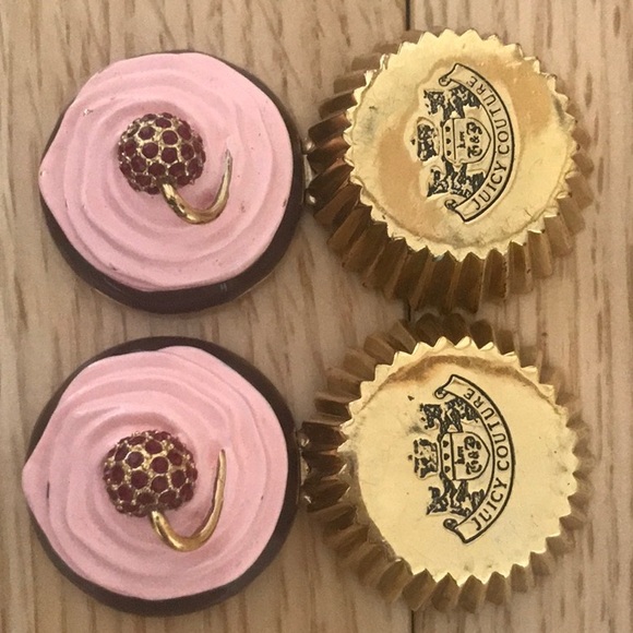 🍒 RARE! 🧁 Sweet 🧁 Juicy Couture Jumbo Pink Cupcakes Cherry Topped Trinket Box - Picture 3 of 4